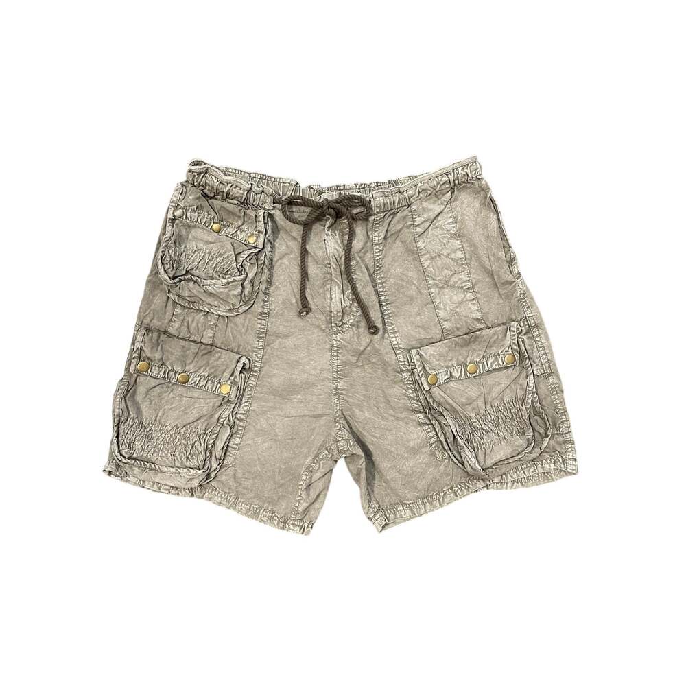 Free People Women's Moon Bay Parachute Cargo Shorts Olive Brown Approx Size L